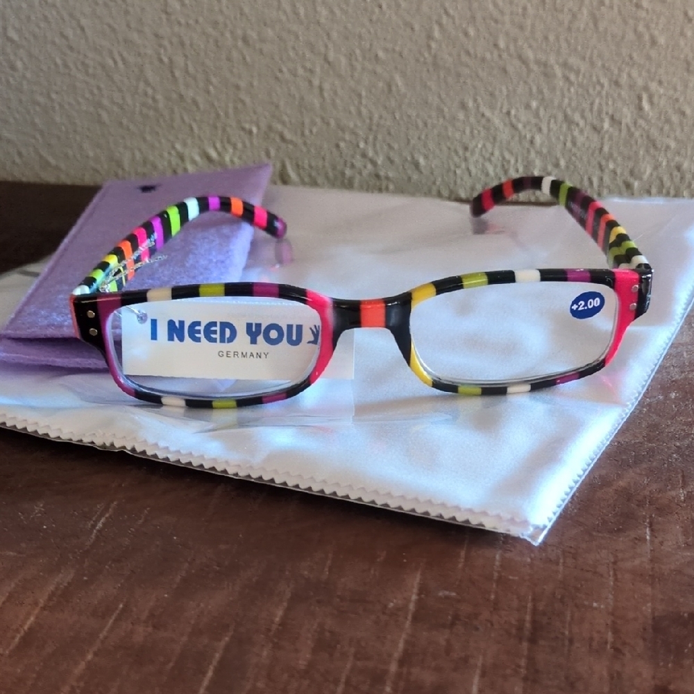 Multicolor Striped Glasses/Cheaters